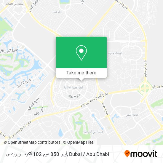 أويو 850 هوم 102 ألكوف ريزيدنس map