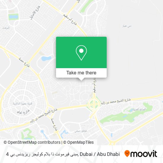 مبنى فيرمونت ذا بلام كوليجز ريزيدنس بي 4 map