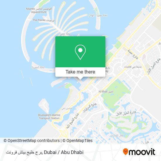 برج خليج بيتش فرونت map