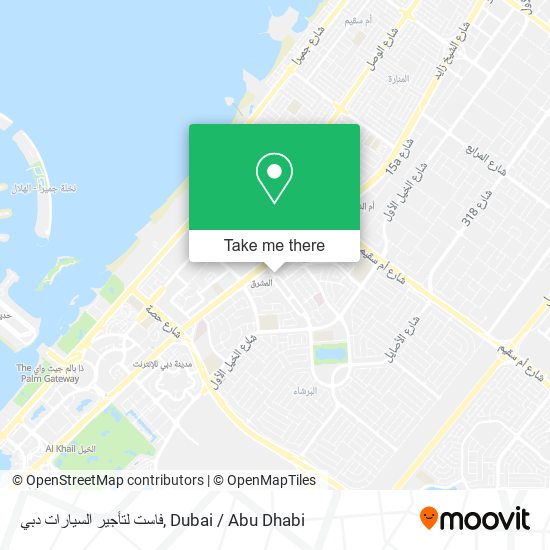 فاست لتأجير السيارات دبي map