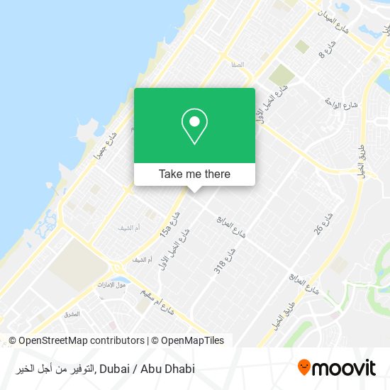 التوفير من أجل الخير map