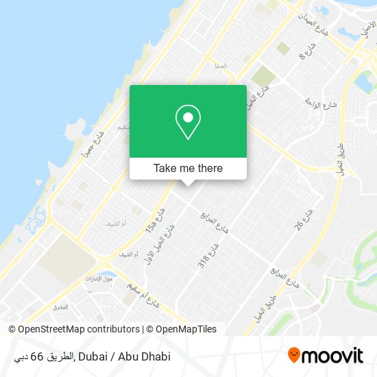 الطريق 66 دبي map