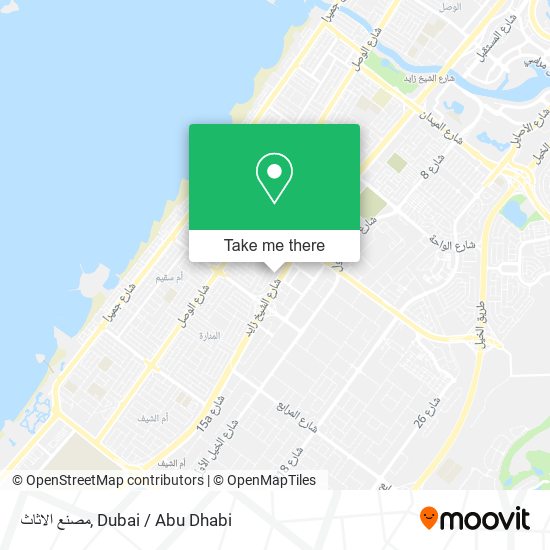 مصنع الاثاث map