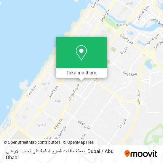 محطة حافلات المترو السلبية على الجانب الأرضي map