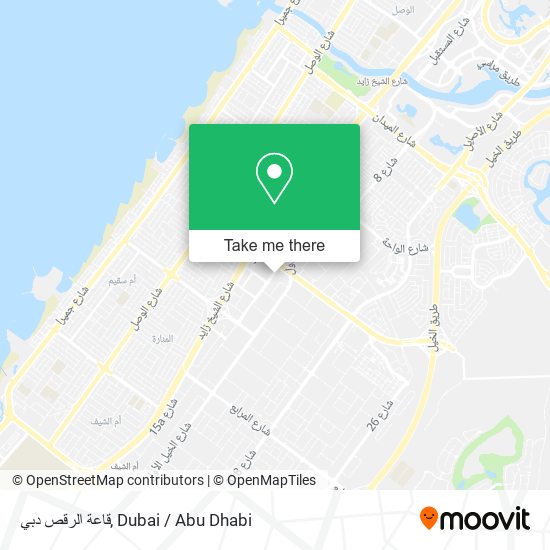 قاعة الرقص دبي map