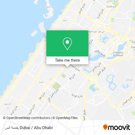 خدمة أنس map
