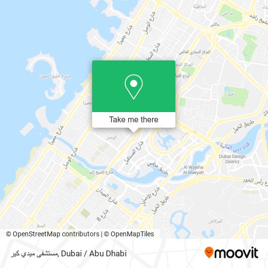 مستشفى ميدي كير map