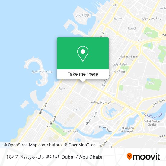 1847 العناية للرجال سيتي ووك map