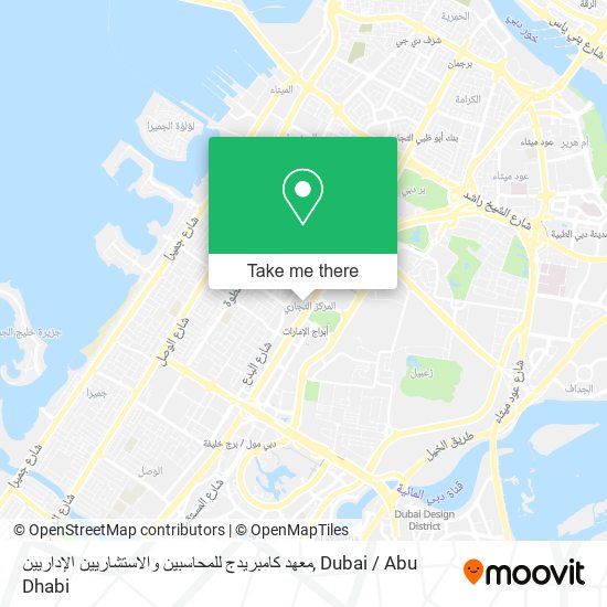 معهد كامبريدج للمحاسبين والاستشاريين الإداريين map