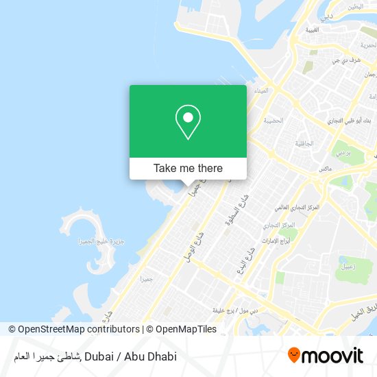 شاطئ جميرا العام map