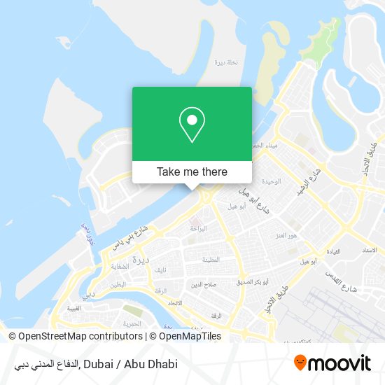 الدفاع المدني دبي map