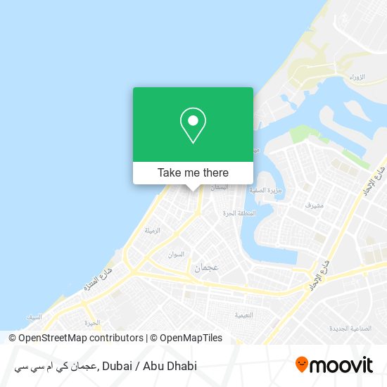 عجمان كي ام سي سي map