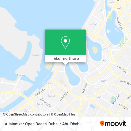 Al Mamzar Open Beach map