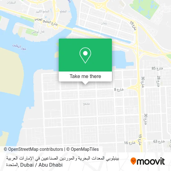 بينيلوبي المعدات البحرية والموردين الصناعيين في الإمارات العربية المتحدة map