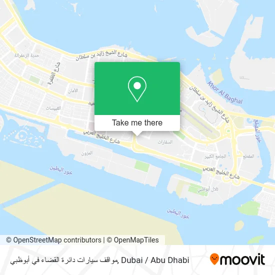 مواقف سيارات دائرة القضاء في أبوظبي map