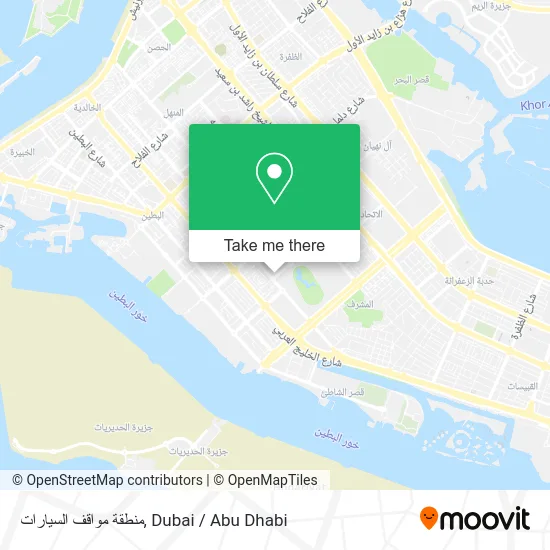 منطقة مواقف السيارات map