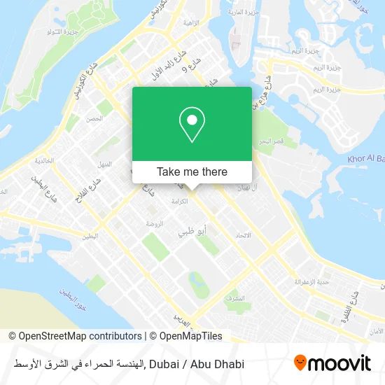 الهندسة الحمراء في الشرق الأوسط map