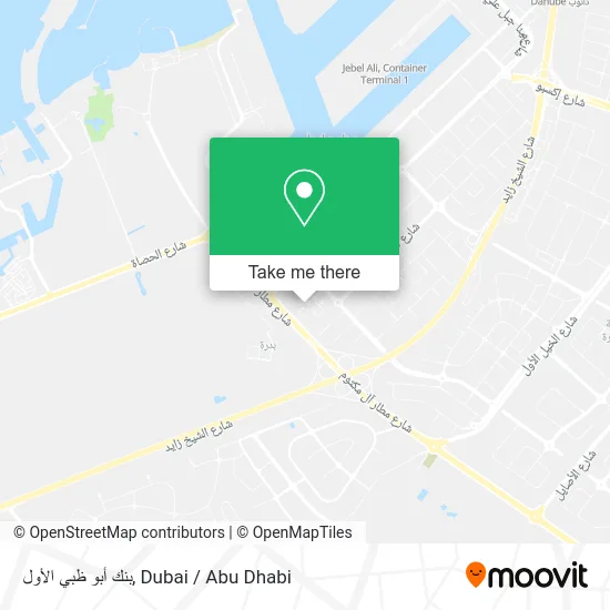 بنك أبو ظبي الأول map