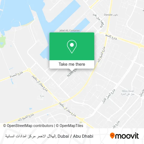 الهلال الاحمر مركز امدادات انسانية map