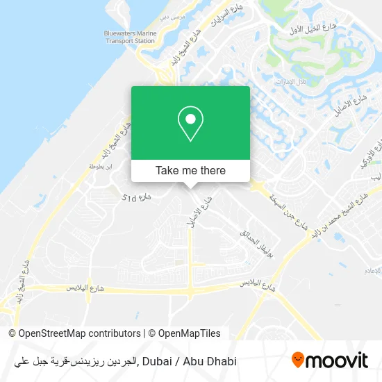 الجردين ريزيدنس-قرية جبل علي map