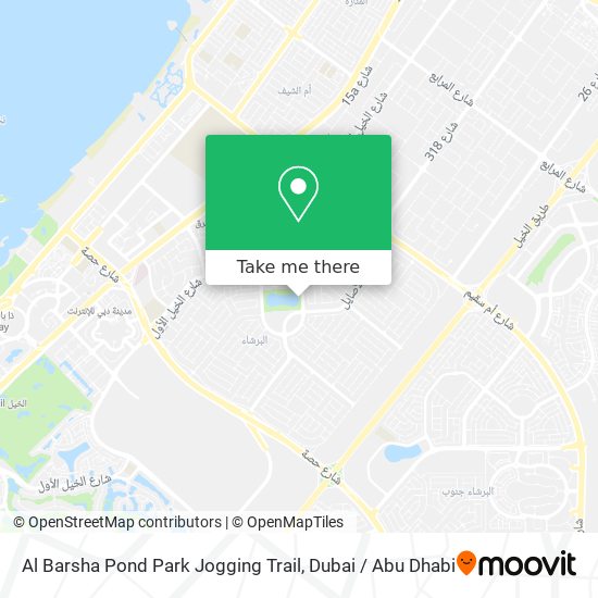 Al Barsha Pond Park Jogging Trail map