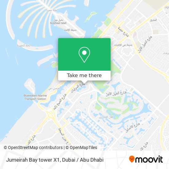 Jumeirah Bay tower X1 map