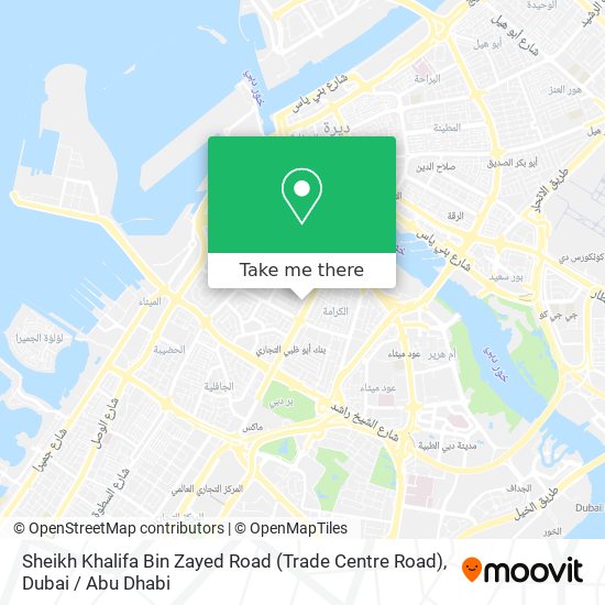 Sheikh Khalifa Bin Zayed Road (Trade Centre Road) map