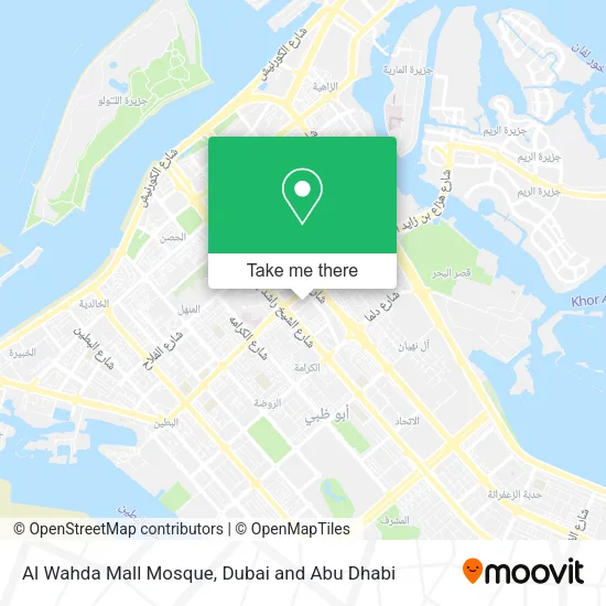 Al Wahda Mall Mosque map