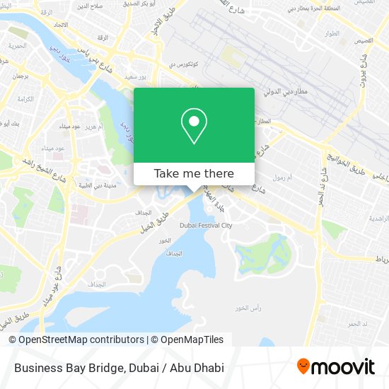 Business Bay Bridge map