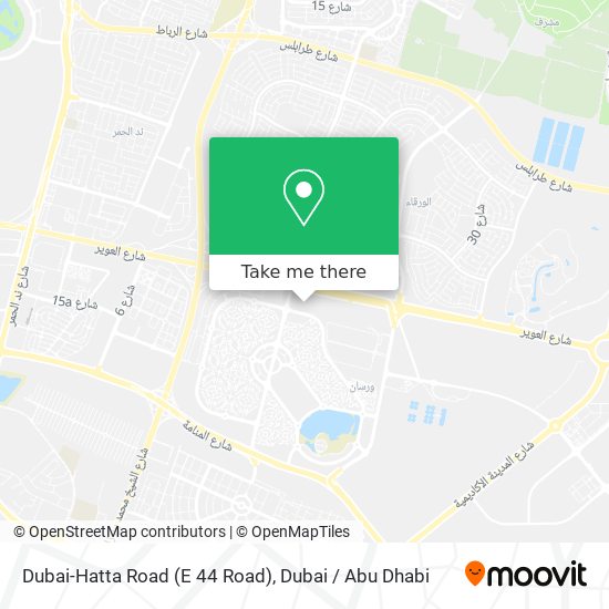 Dubai-Hatta Road (E 44 Road) map
