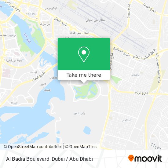 Al Badia Boulevard map