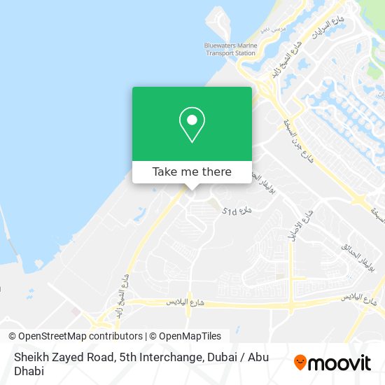 Sheikh Zayed Road, 5th Interchange map