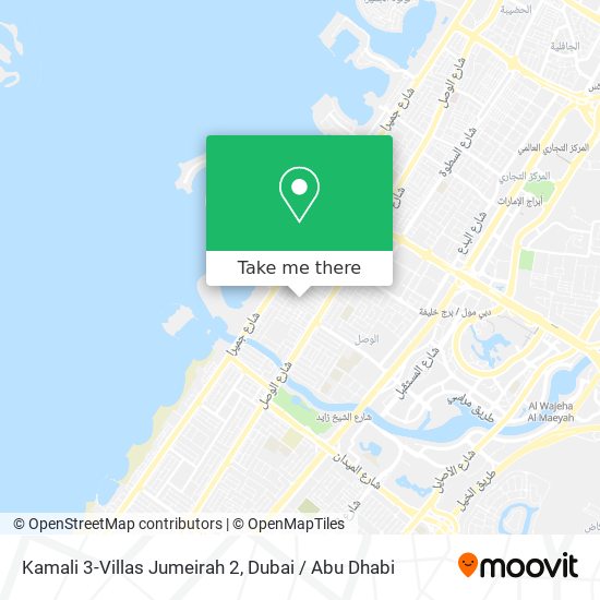 Kamali 3-Villas Jumeirah 2 map