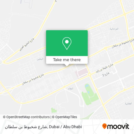 شارع شخبوط بن سلطان map