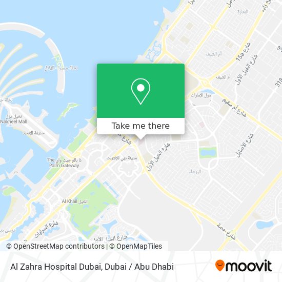 Al Zahra Hospital Dubai map