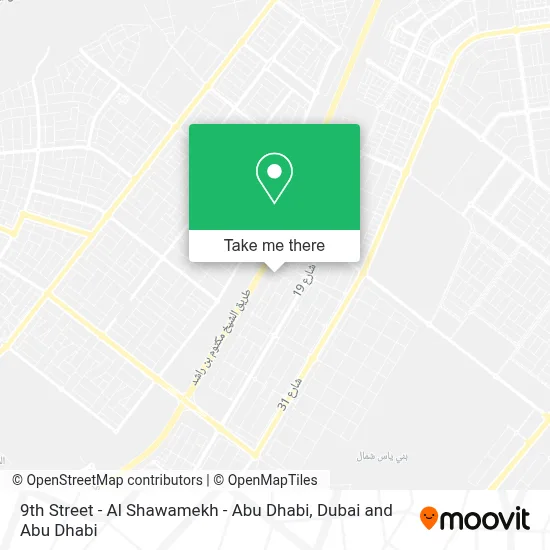 9th Street - Al Shawamekh - Abu Dhabi map