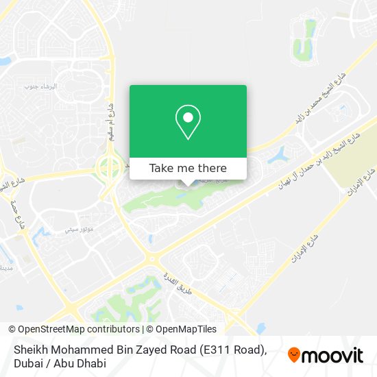 Sheikh Mohammed Bin Zayed Road (E311 Road) map