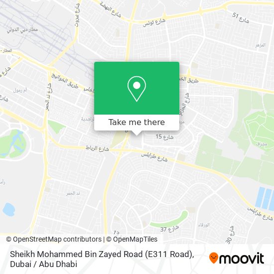 Sheikh Mohammed Bin Zayed Road (E311 Road) map