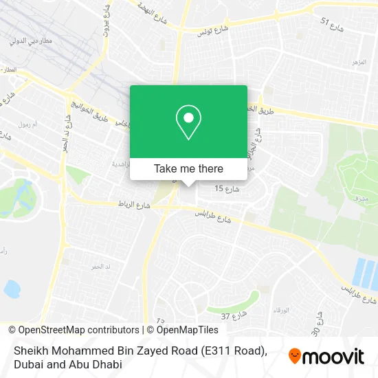 Sheikh Mohammed Bin Zayed Road (E311 Road) map