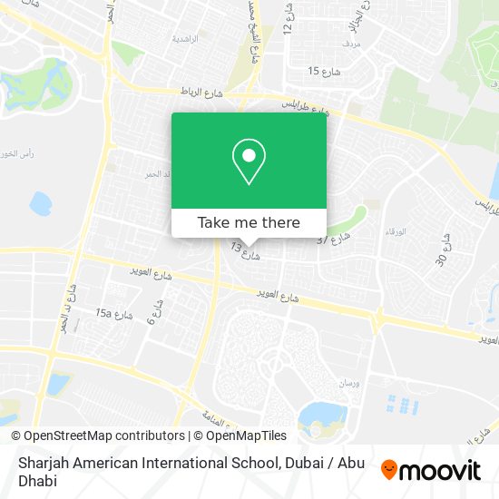 Sharjah American International School map