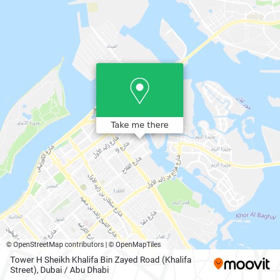 Tower H Sheikh Khalifa Bin Zayed Road (Khalifa Street) map