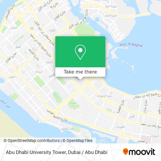 Abu Dhabi University Tower map