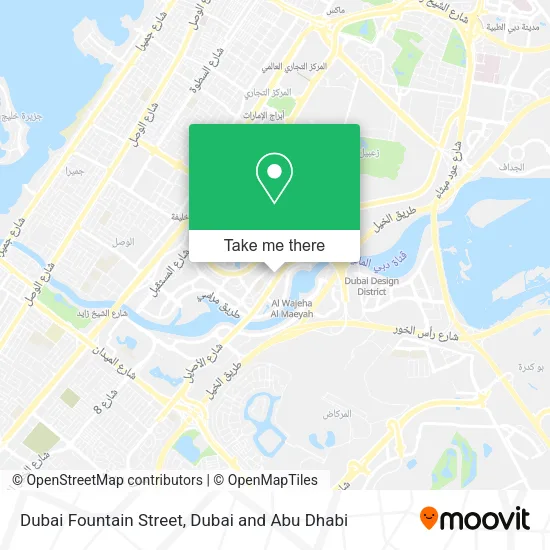 Dubai Fountain Street map