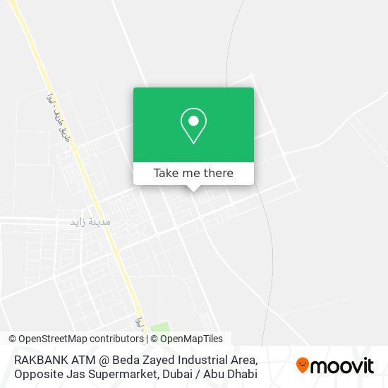 RAKBANK ATM @ Beda Zayed Industrial Area, Opposite Jas Supermarket map