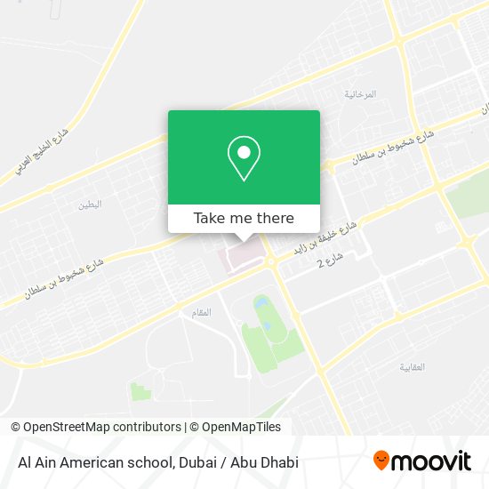 Al Ain American school map