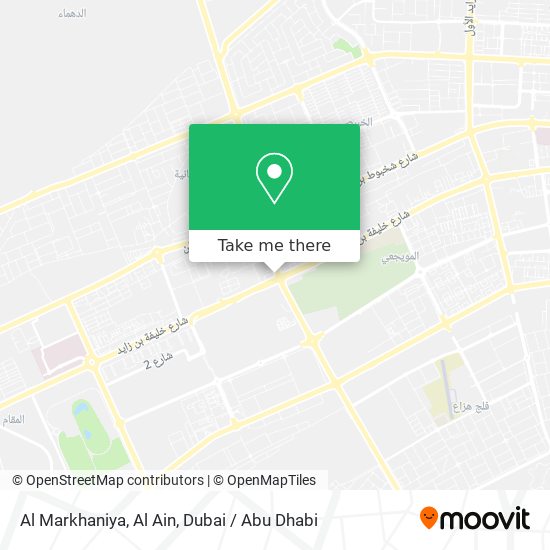 Al Markhaniya, Al Ain map