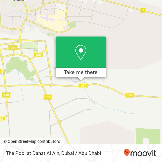 The Pool at Danat Al Ain map