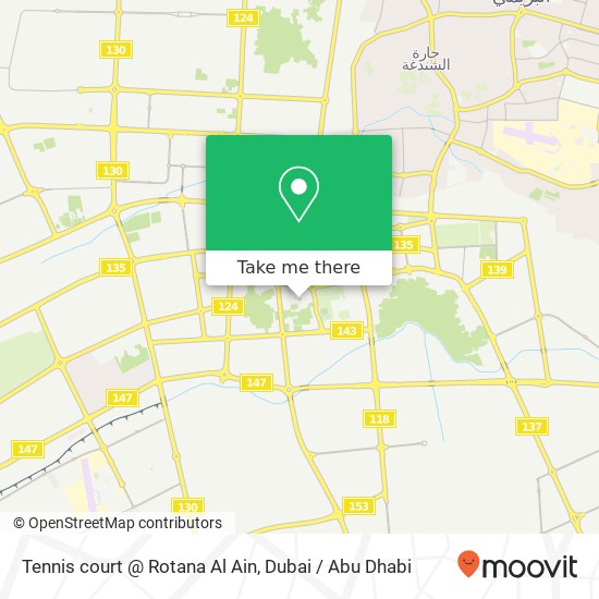 Tennis court @ Rotana Al Ain map