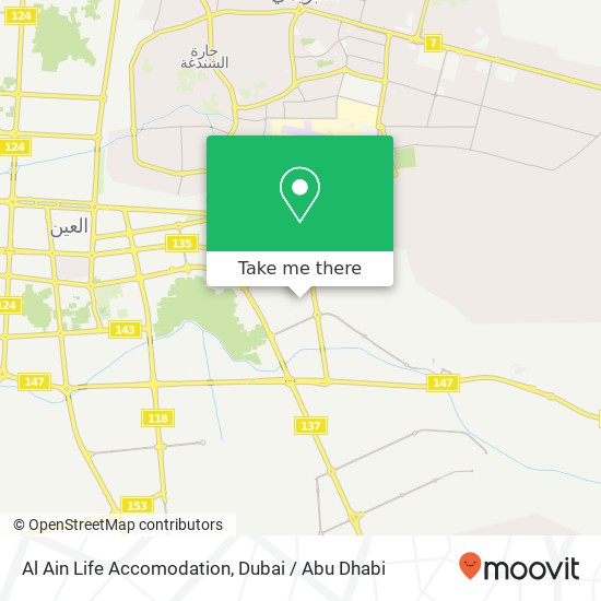 Al Ain Life Accomodation map