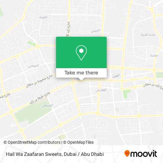 Hail Wa Zaafaran Sweets map